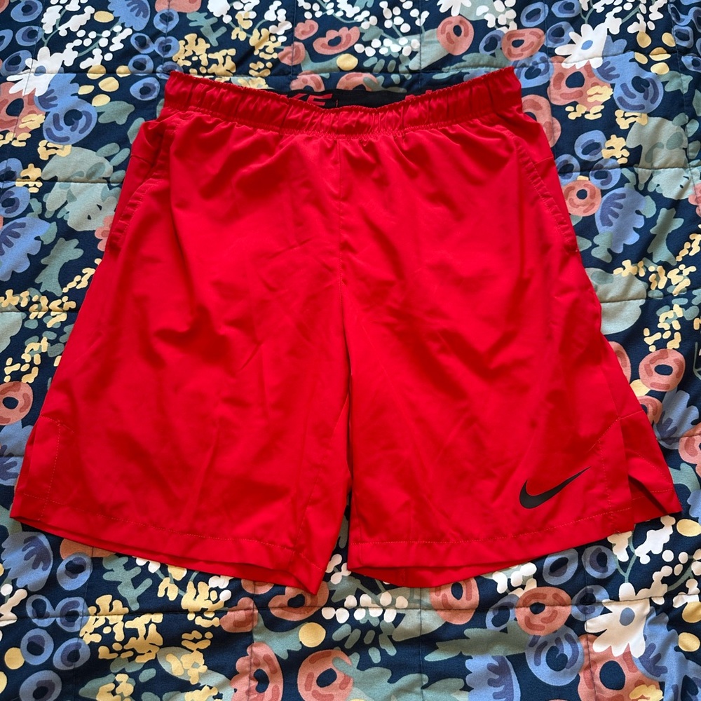 Nike Red Sports Shorts DRI-FIT